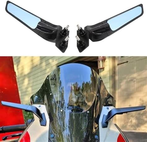 cnc side mirrors|CNC Aluminum Motorcycle Mirrors Adjustable Wind Wing Side Mirrors .